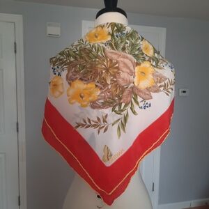 Mantero hand rolled silk floral scarf